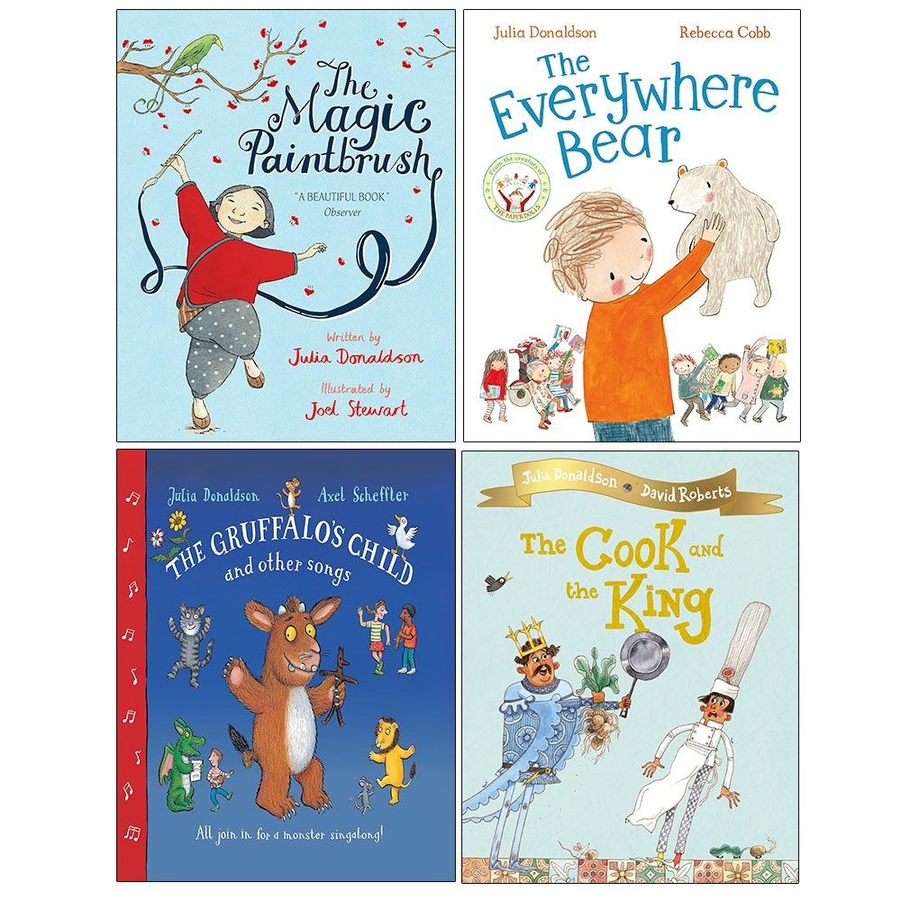 Julia Donaldson Collection 4 Books Set Everywhere Bear, Cook and the King,Magic