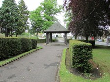 Photo A1 Kirkcaldy public library This mini bandstand/pergola stands to  c2016