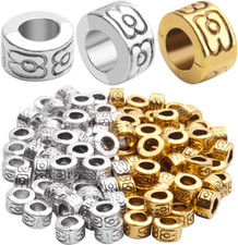 Large Hole Spacer Beads, 100Pcs 6.5Mm round Rondelle Spacer Beads Large Hole Spa