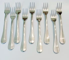 (9) Wallace HARTFORD Stainless 18/10 Cocktail Forks~China