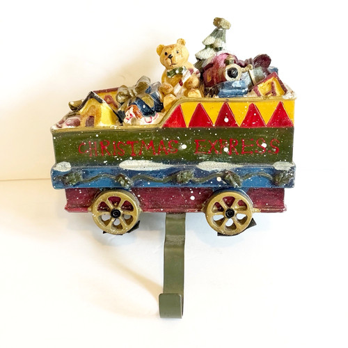 Christmas Express Toy Train Car Stocking Holder Metal Target Vintage 2005