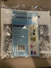 9 Pocket Shower Organizer 9.5”x40” Marine Blue Bath & Shower Accessories