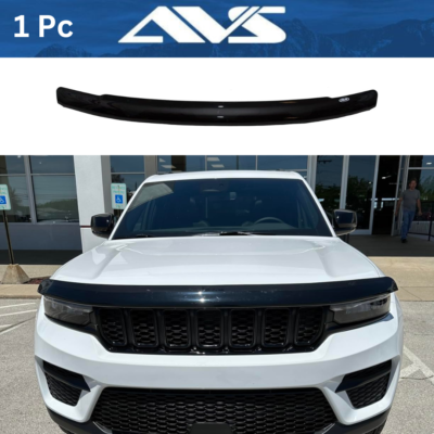 Hood Visor Auto Ventshade [AVS] Bugflector II Hood Shield/Protector | Fits 2022-2025 Jeep Wagoneer | High Profile Bug Deflector - 1 Pc., Dark Smoke | 25909 Auto Ventshade Hood Protectors