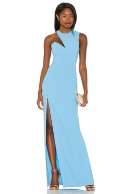 Amanda Uprichard X REVOLVE Gilda Gown in Pacific Blue Formal Long S NWOT  $268 | eBay