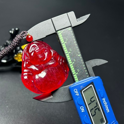 Natural High Ice red Jade Jadeite Buddha Pendant&Necklace - Picture 7 of 9