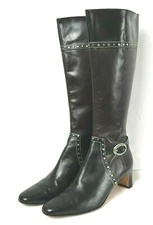 BRIGHTEON BOOTS Black Leather FRENCH made, **EXCELLENT condition** 6.5 Medium 