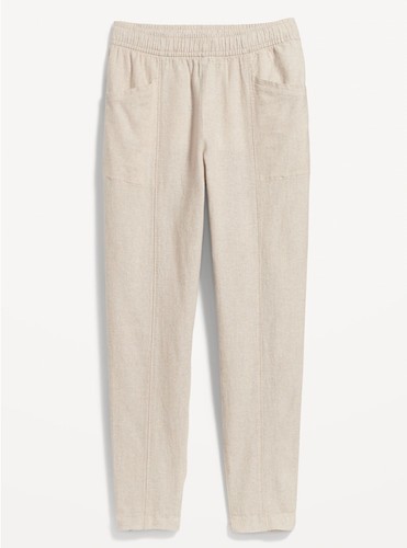 Old Navy Women's High-Waisted Cropped Linen-Blend Tapered Pants Size 3X $40 - Picture 2 of 6