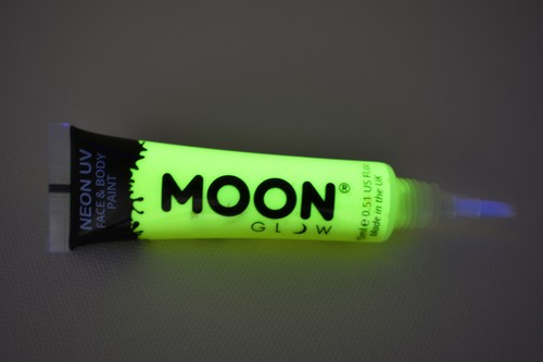 Pintura facial y corporal de neón reactiva de neón Moon Creations intensa UV Blacklight con cepillo - Imagen 8 de 21