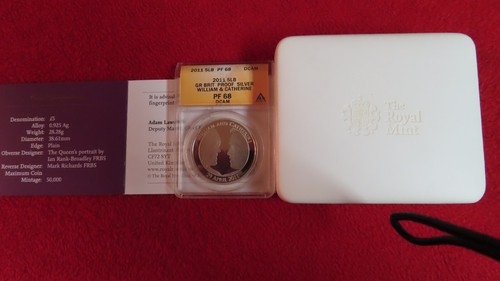 2011 BRITIAN 1 oz SILVER William & Catherine The Royal Wedding Coin 28 gram NGC - Picture 4 of 16