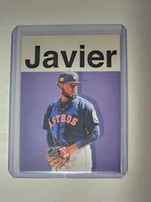 Cristian Javier Artist Signed Baseball Art Card 1/10