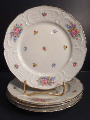 Rosenthal Sans Souci Minuet Cream 4 Salad Dessert Plates 8'' Diameter