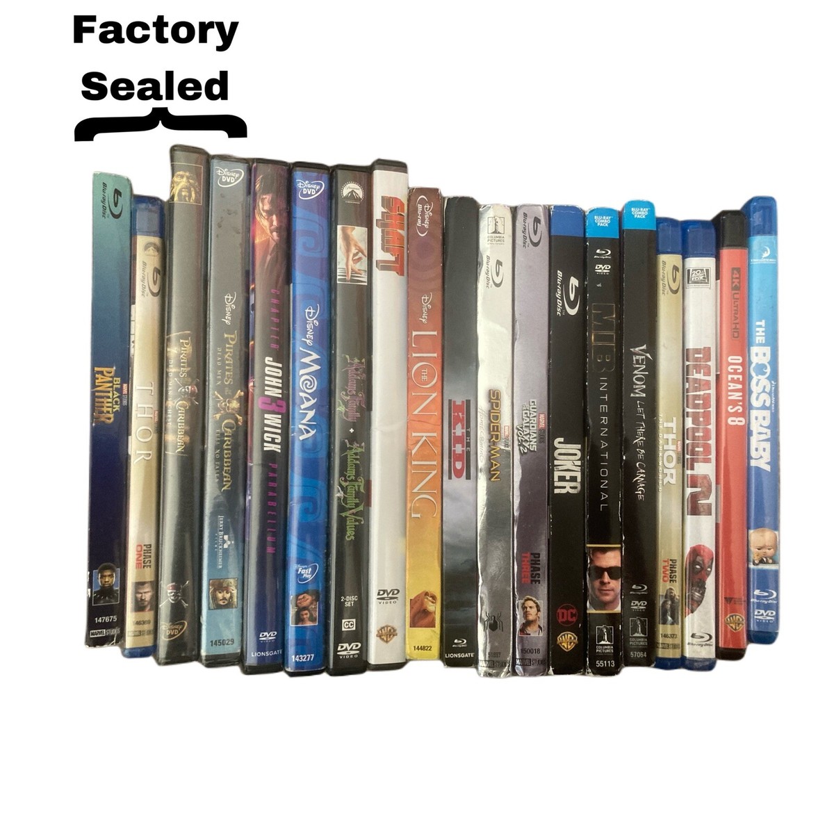 Blu-Ray / DVD Lot (Set of 19) Marvel Pirates of the Caribbean