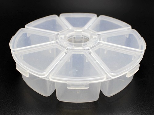 4pcs Round Jewelry Beads Nail ART Display Organizer Bos Case Storage Wheel Tray - Imagen 9 de 20
