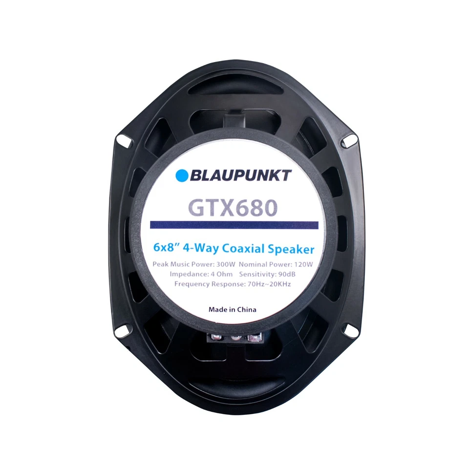 2x Blaupunkt 300W 6" x 8" 4-Way 4-Ohm Max Power Coaxial Speakers GTX Series- NEW - Image 3 of 3