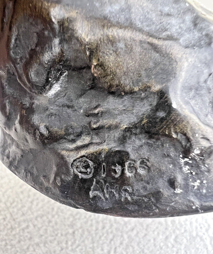 VTG Pierre Bonard's "Girl Bathing” Sculpture Reproduction Marked "1966 AMR" 12" - Picture 6 of 11