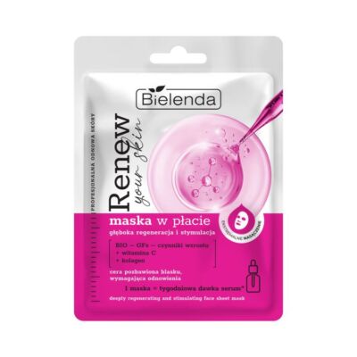 BIELENDA RENEW YOUR SKIN DEEPLY REGENERATIN & STIMULATING FACE SHEET MASK