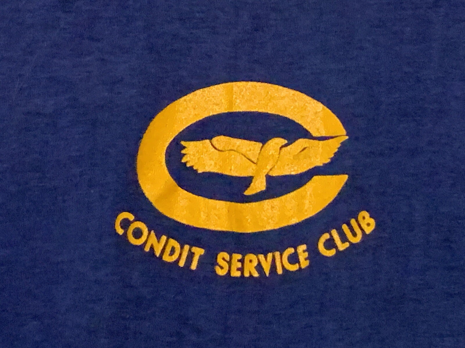 Vintage 1970s Condit Service Club T-Shirt S Blue … - image 5