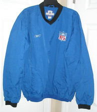 Reebok, NFL Equipment, Pullover Wind Breaker, Blue, Men's Large, Good Condition