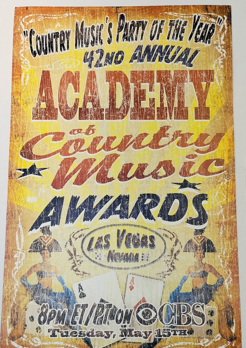 42nd Annual Academy of Country Music Awards Poster W/ Official