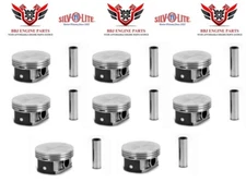 (8) CHEVROLET CAMARO CORVETTE GENIII 5.7 LS1 SILVOLITE HYPEREUTECTIC PISTONS 