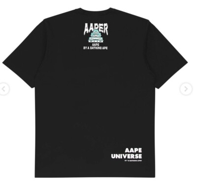 AAPE By A Bathing Ape Apper Osaka Japan Exclusive Tee Black