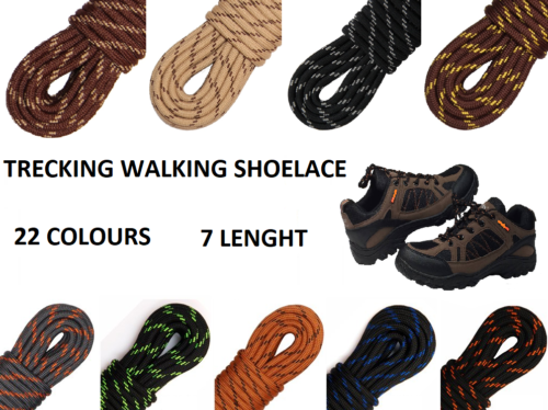 THICK Strong Shoelace High Quality Round Boot Laces Hicking Walking Work  Ø 5mm - Zdjęcie 1 z 29