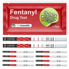 TN Scientific (FYL) Drug Test Strips [10 Pack] - Powder, Liquid, & Urinalysis