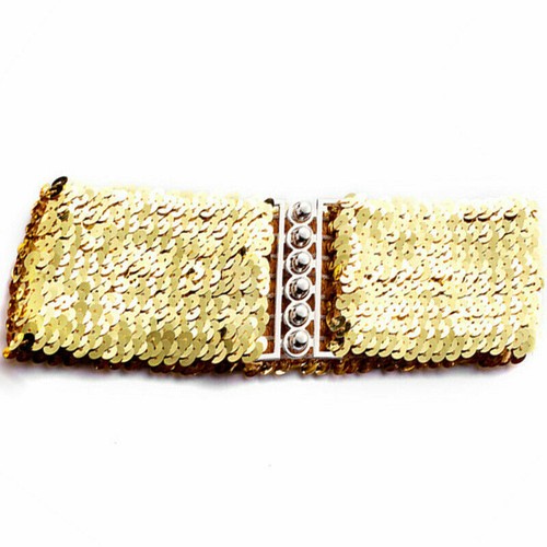 Ladies Waist Band Sequin Glitter Skirt Belt Sparkly Elastic Stretch Shiny Belt - Bild 5 von 15