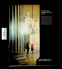 1966 At&t Bell System Abraham Lincoln Memorial Vintage Print Ad 27325