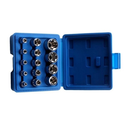 14Pcs E Star Socket Set Female Start Bit External Hexagonal E4-E24 Storage Case - Picture 5 of 10