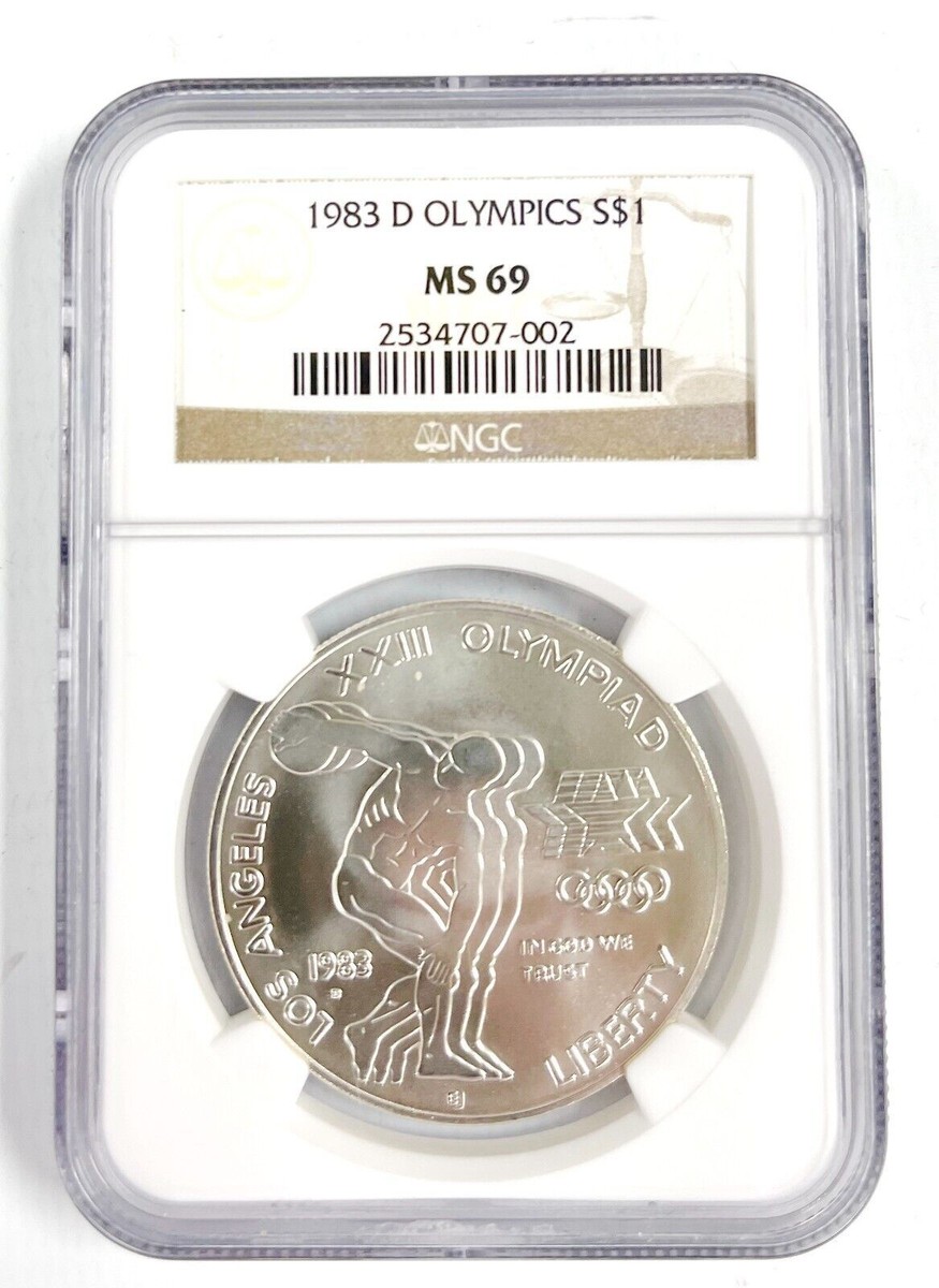 1983 - D Los Angeles OLYMPICS MS 69 NGC US Mint Denver $1 Coin