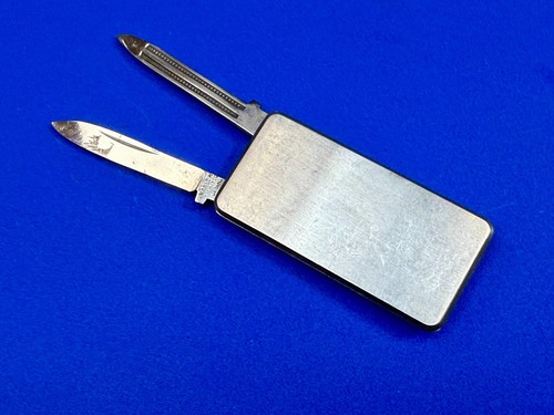 Folding Pocket Knife Silver Color Vintage Money Clip - Picture 2 of 17