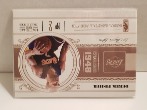 2011 National Treasures Playoff #43 Derek Fisher 98/99 Lakers - Picture 4 of 9