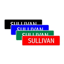 Sullivan Street Sign Room Home Wall Décor Children's Name Gift Aluminum Metal