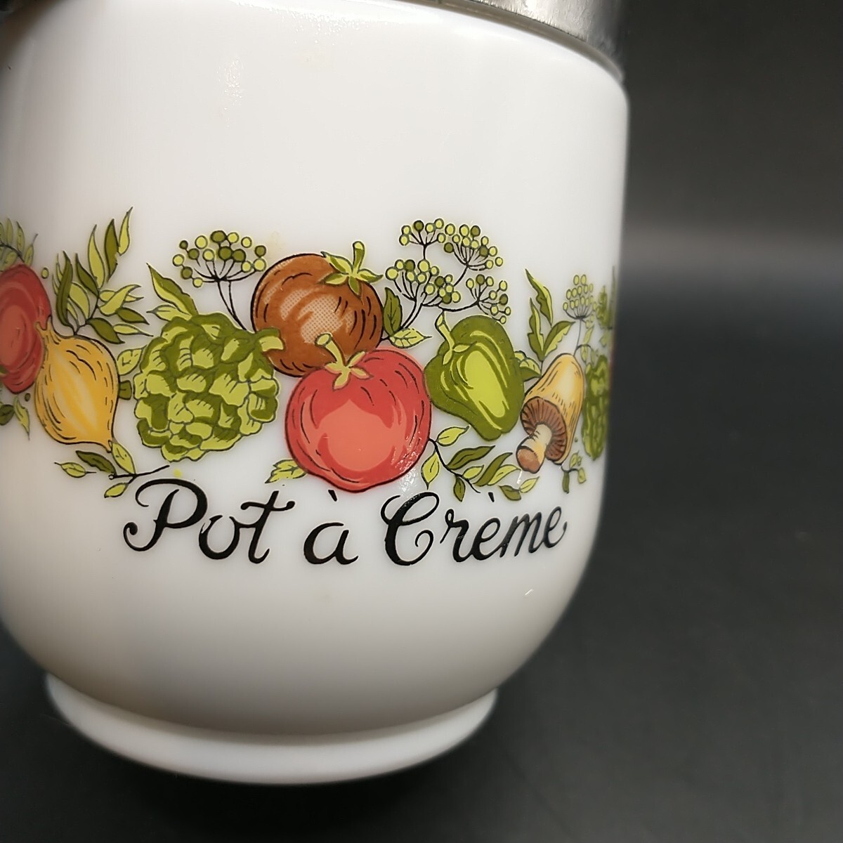 Vintage Gemco Spice of Life Creamer with Lid Corning Ware 