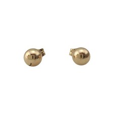 14K Yellow Gold Ball Stud Earrings 17806