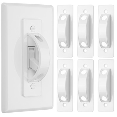 Bates- Light Switch Guard Cover, 6 Pack, White, Toggle Switch Cover, Light Sw...