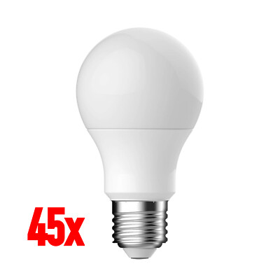 45 x LED Light Bulb Bulbs E27 5.7 Watt Bulb Lamp A60 Warm White 2700K 6W