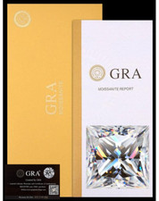 Loose Moissanite Princess Cut Real Gem Stone W. GRA Certificate All Sizes VVS1 D