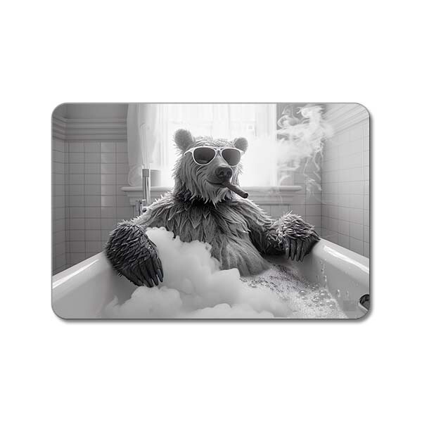 Bear In Bath Smoking Cigar - Cute Funny Animals - Magnet | eBay