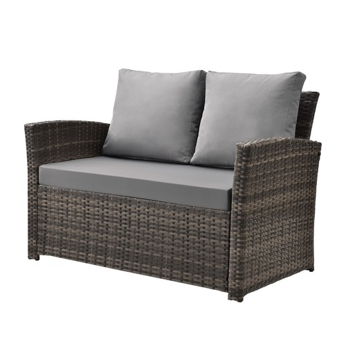 SVITA ROMA Polyrattan Lounge Rattan Garten Möbel Set Sofa Sessel Gartenlounge - Bild 25 von 30