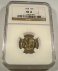 1964 NGC MS67 ROOSEVELT DIME MS 67 10c