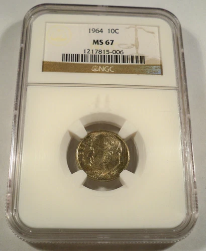 1964 NGC MS67 ROOSEVELT DIME MS 67 10c