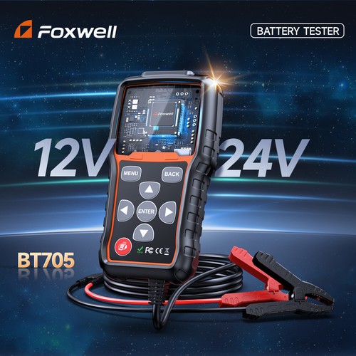 FOXWELL BT705 Car Battery Tester 12-24V 100~2000CCA Cranking Charging Anal - Picture 2 of 22