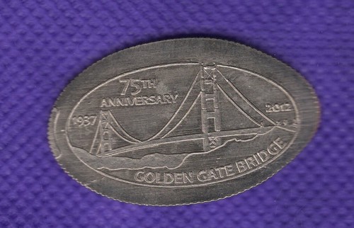 2012 San Francisco 75th Anniversary CA Elongated Pressed VIERTEL Penny