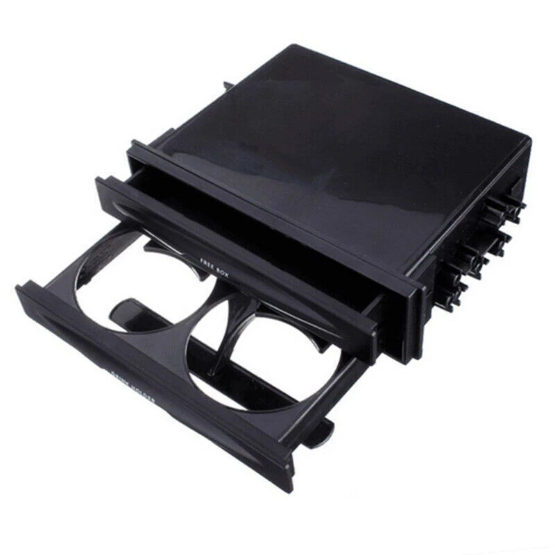 Universal Car Dash Trim Double Din Radio Pocket Kit Drink Cup Holder Storage Box Foto 3 de 4