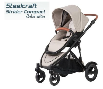 black linen deluxe stroller system