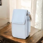 Leatherboss Cigarette Case Lighter holder Attached All Around Zipper SKY BLUE