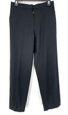 Yves Saint Laurent womens size 38/ 6 Black Wool Trouser Pants made in France YSL