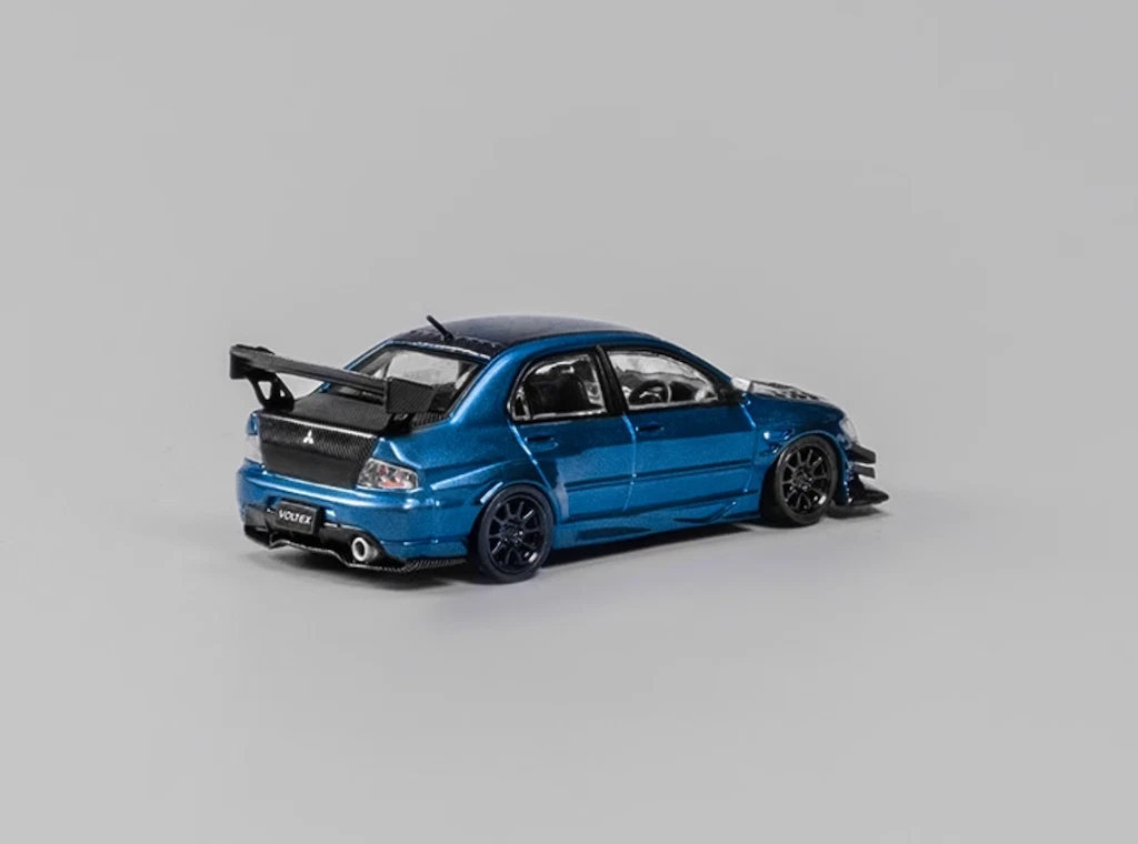 CM 1:64 Blue Carbon Lancer Evo 9 IX Voltex Sports Model Diecast